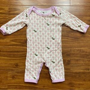 3/$25 Apple Park Baby Girl Organic Cotton Pink Woodland Deer Soft Onesie 6-9M